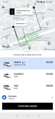 Uber android App screenshot 4