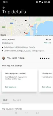 Uber android App screenshot 5